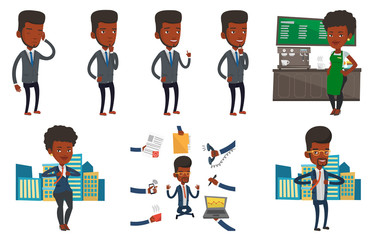 Vector set of business characters.