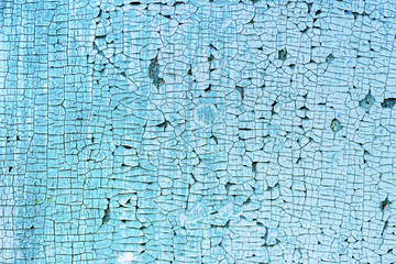 Cracked blue paint