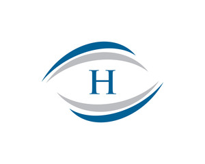 Fototapeta premium H Letter Swoosh Logo