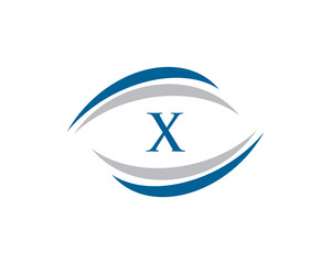X Letter Swoosh Logo