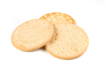 Pilot bread biscuits isolated on a white background