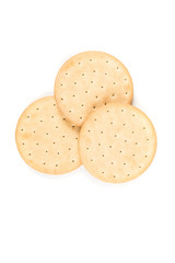 Pilot bread biscuits isolated on a white background