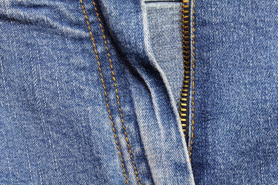 jeans background texture , denim fabric with zip