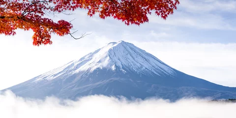 Papier Peint photo autocollant Mont Fuji Mont Fuji en automne
