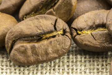 preparation for a coffee menu is made from coffee beans