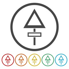 Road sign Icon Vector 