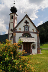 St Johann Church, Santa Maddalena, Val Di Funes, Dolomites, Italy
