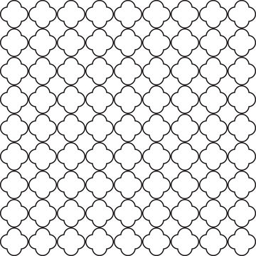 Seamless Quatrefoil vector pattern. Classic quatrefoil textile wallpaper pattern. 