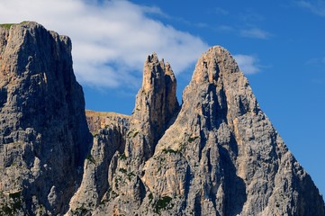 Sciliar from Seiser Alm Alpe di Siusi, Dolomites, Trentino-Alto Adige, Italy.