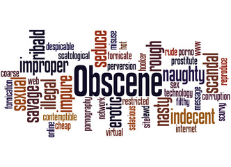 Obscene, word cloud concept 4