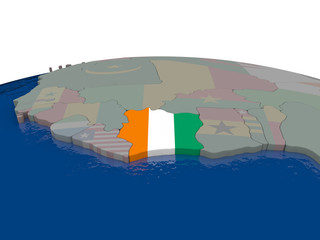 Ivory Coast with flag