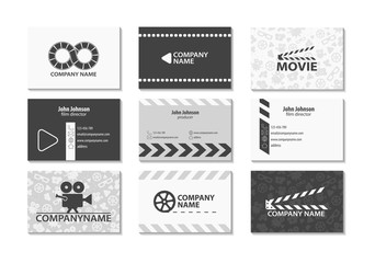 Obraz premium Vector set of creative business cards