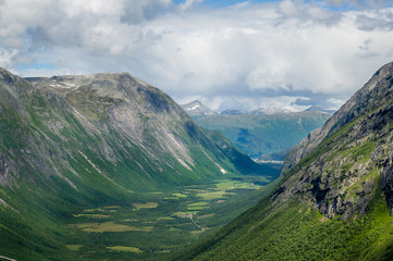 Mountain canyon in Norway