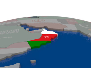 Oman with flag