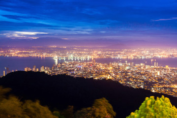 Fototapeta premium George Town city view from Penang Hill