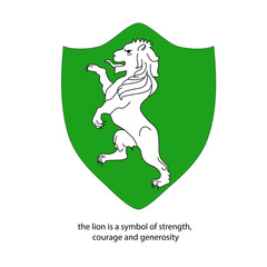 heraldic lion green color
