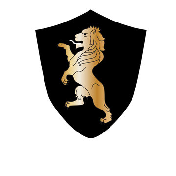 recommend clip art: heraldic lion black color