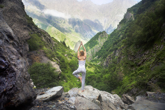 Yoga in the mountains