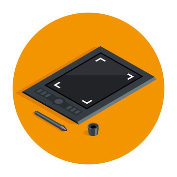Graphic tablet vecot icon
