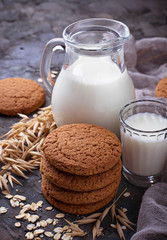 Oatmeal cookies with milk