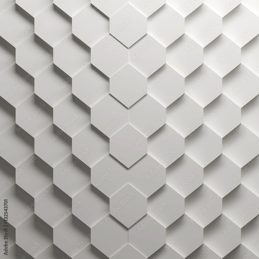 Aufkleber parametric hexagonal pattern, 3d illustration