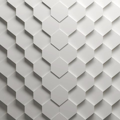 Parametric hexagonal pattern, 3d illustration - 132543701