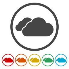 Cloud icon, vector illustration, Flat design style 