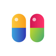 Tablet pills vector illustration.