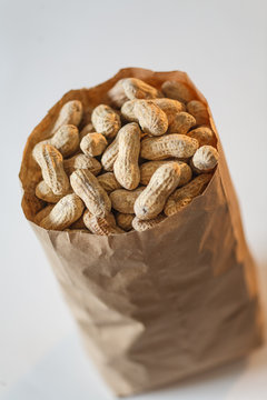 Paper Bag Of Roasted Peanuts