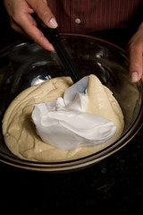 folding cream into mixture