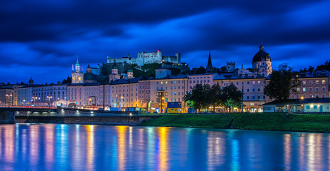 Salzburg in dusk