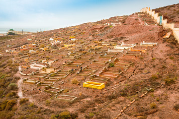 Cemetery in Sidi Ifni, Morocco.