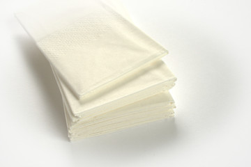 Batch of Paper Tissue Handkerchiefs Hanky on white background