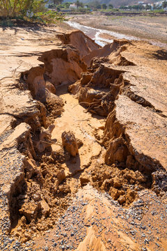 Soil erosion after a strong rain, Morocco