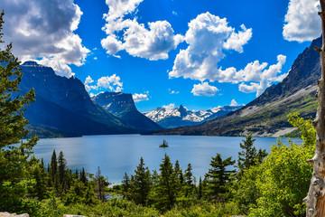 Small Island Mountain Lake