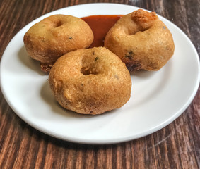 Vada is a savoury fried snack from India.

