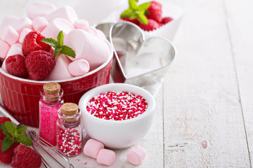 Valentines day baking concept