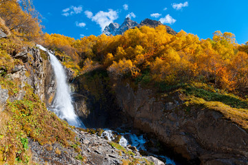 Chuchkhur waterfall, Dombay. _ Чучхурский водопад, Домбай.