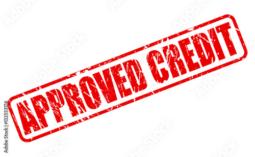 Approved Credit Red Stamp Text Stock Image And Royalty Free Vector