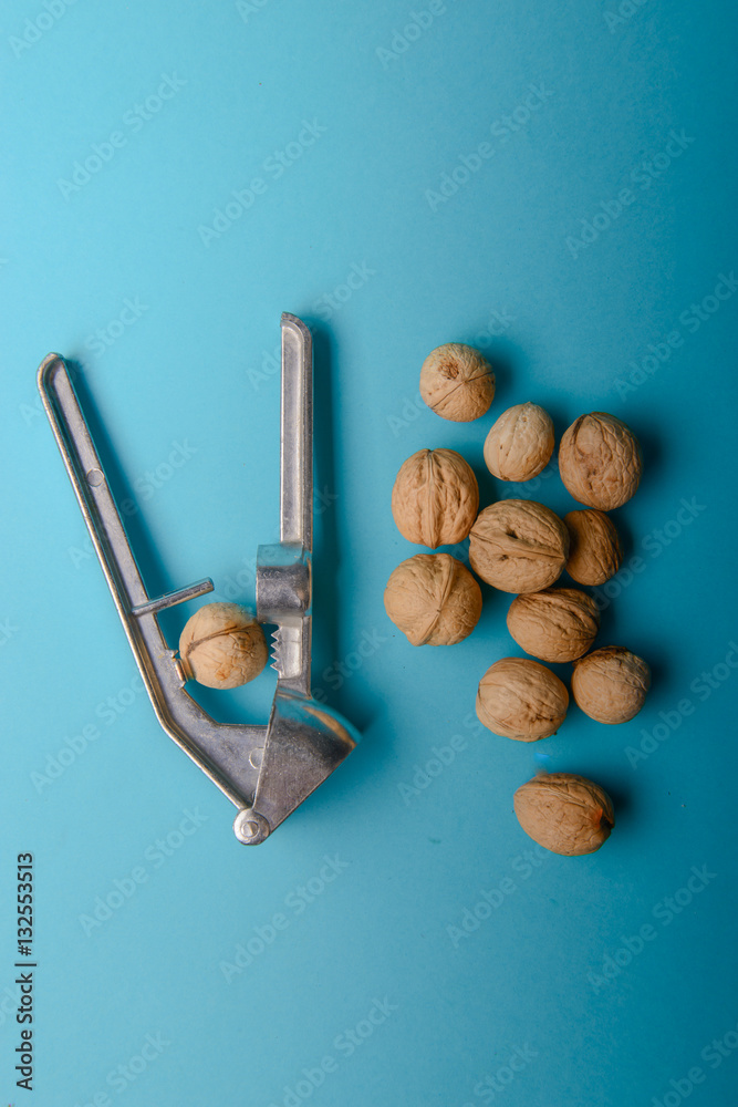 Wall mural Walnuts and nutcracker