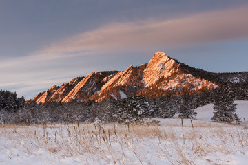 Boulder's Winter Flatirons