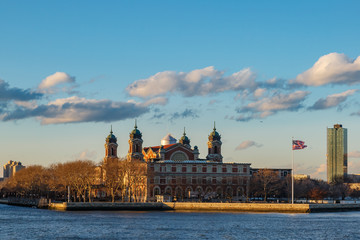 Ellis island from side.