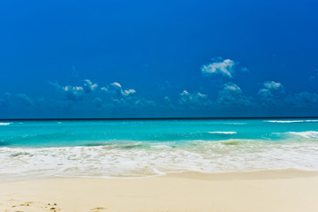 Sea on eastern side of Cancun