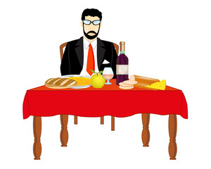 Man at the table