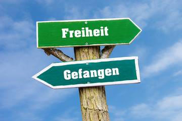 Fototapeta premium Schild 127 - Freiheit