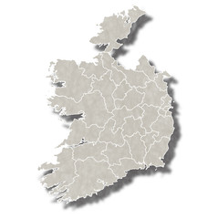 アイルランド　地図　都市　アイコン 