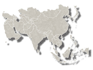アジア　地図　都市　アイコン 
