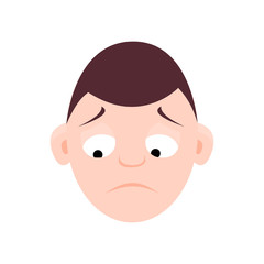 Fototapeta premium Cute child emotion, faces, kid icon avatar