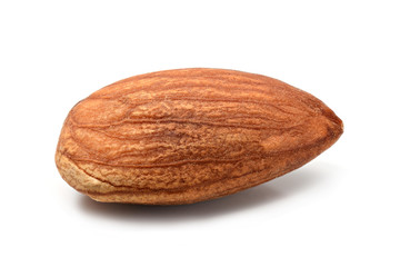 Closeup of Almonds isolated on white