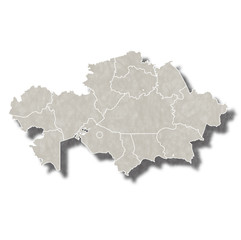 カザフスタン　地図　都市　アイコン 